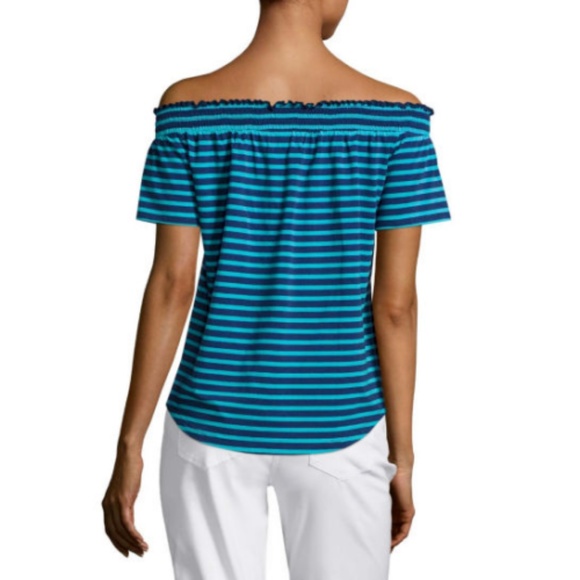 Liz Claiborne Short Sleeve Stripe T-Shirt - Picture 4 of 4